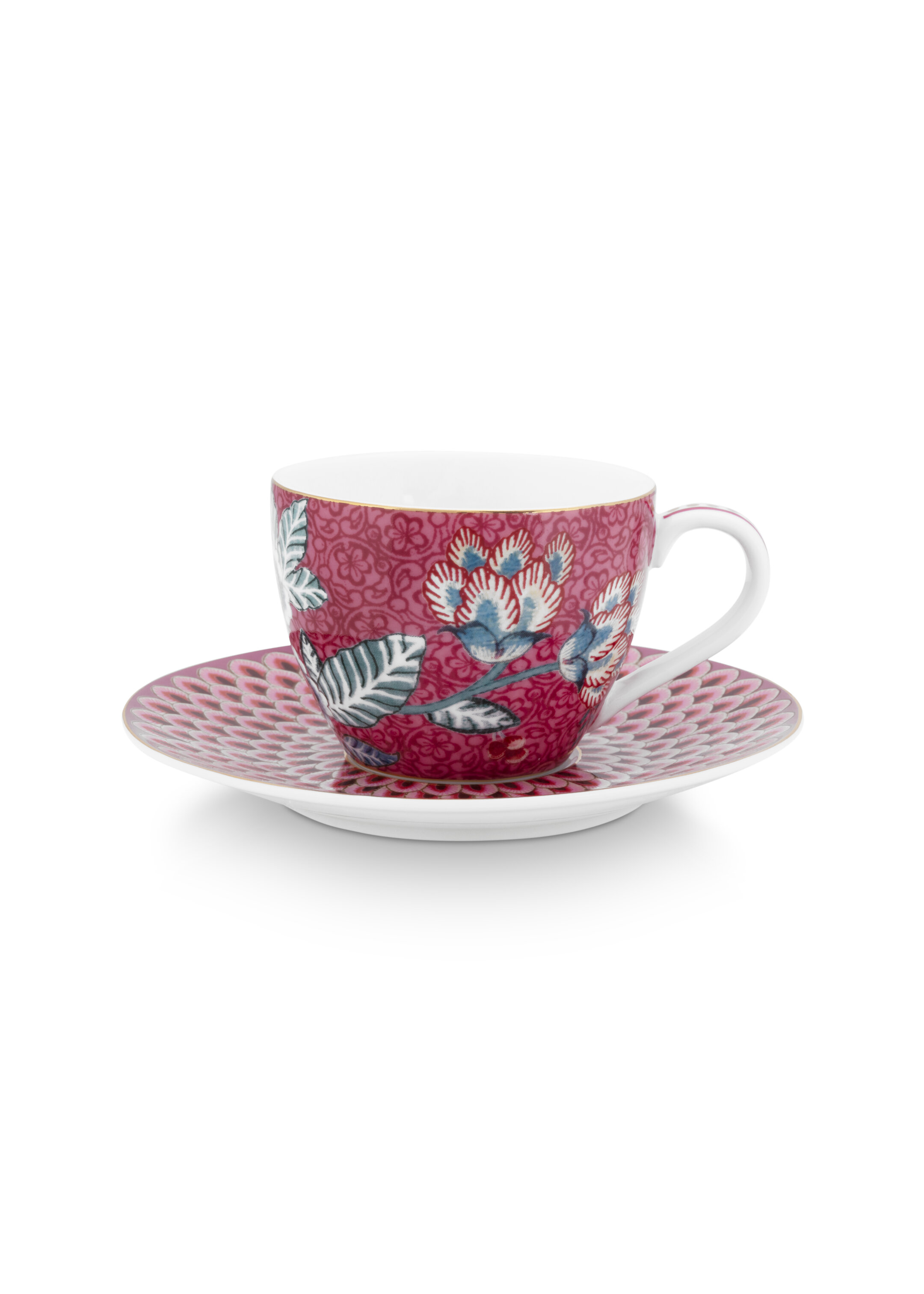 Espresso Cup-saucer Flower Festival Dk Pink 120ml Gift