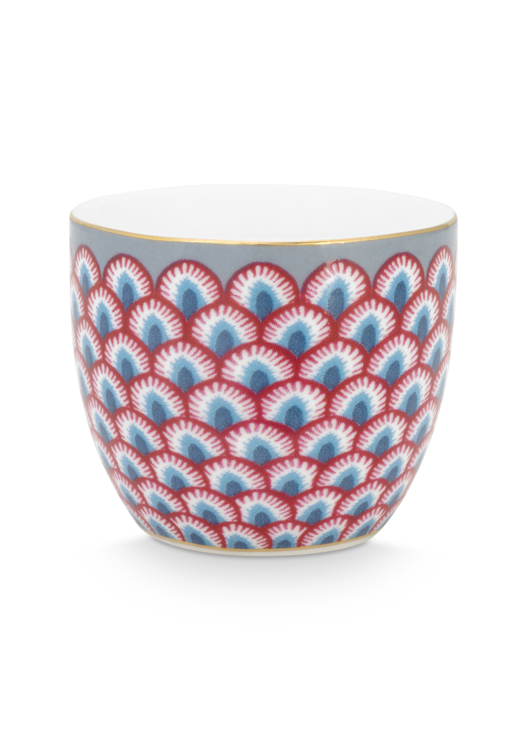 Egg Cup Flower Festival Scallop Red-light Blue Gift
