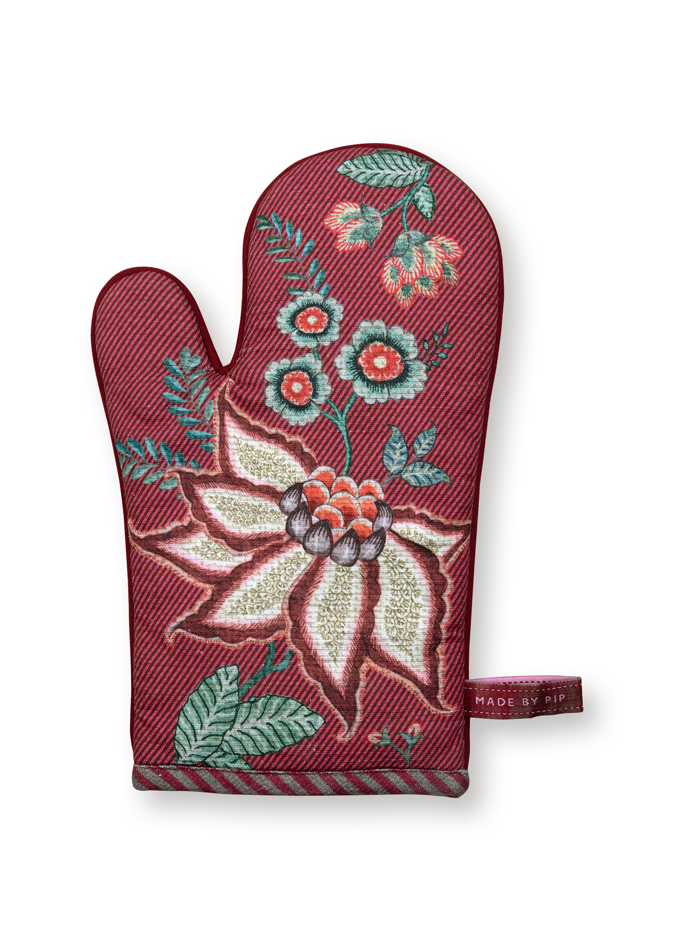 Oven Glove Flower Festival Dark Pink 29x15cm Gift