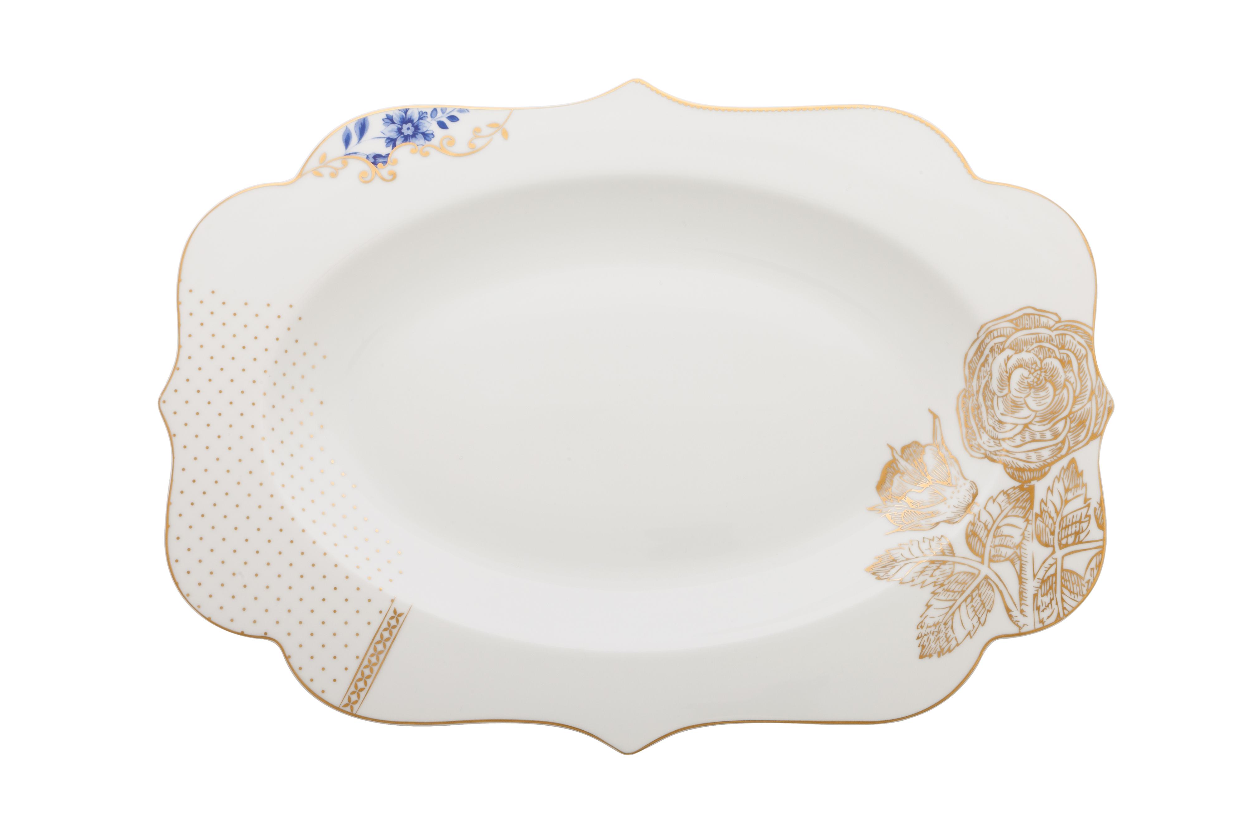 Oval Platter Royal White 40x28.5cm Gift