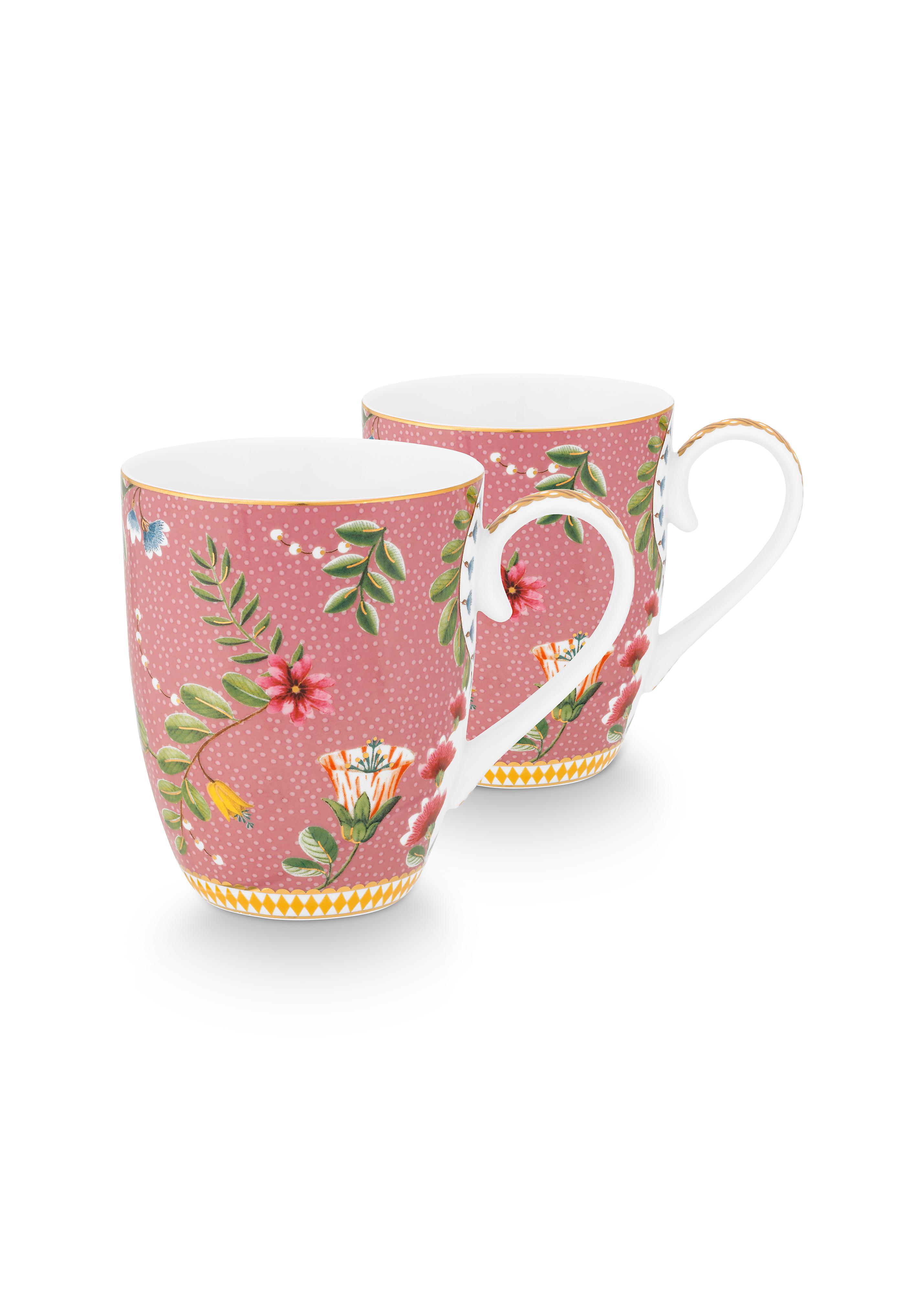 Set/2 Mug Large La Majorelle Pink 350ml Gift