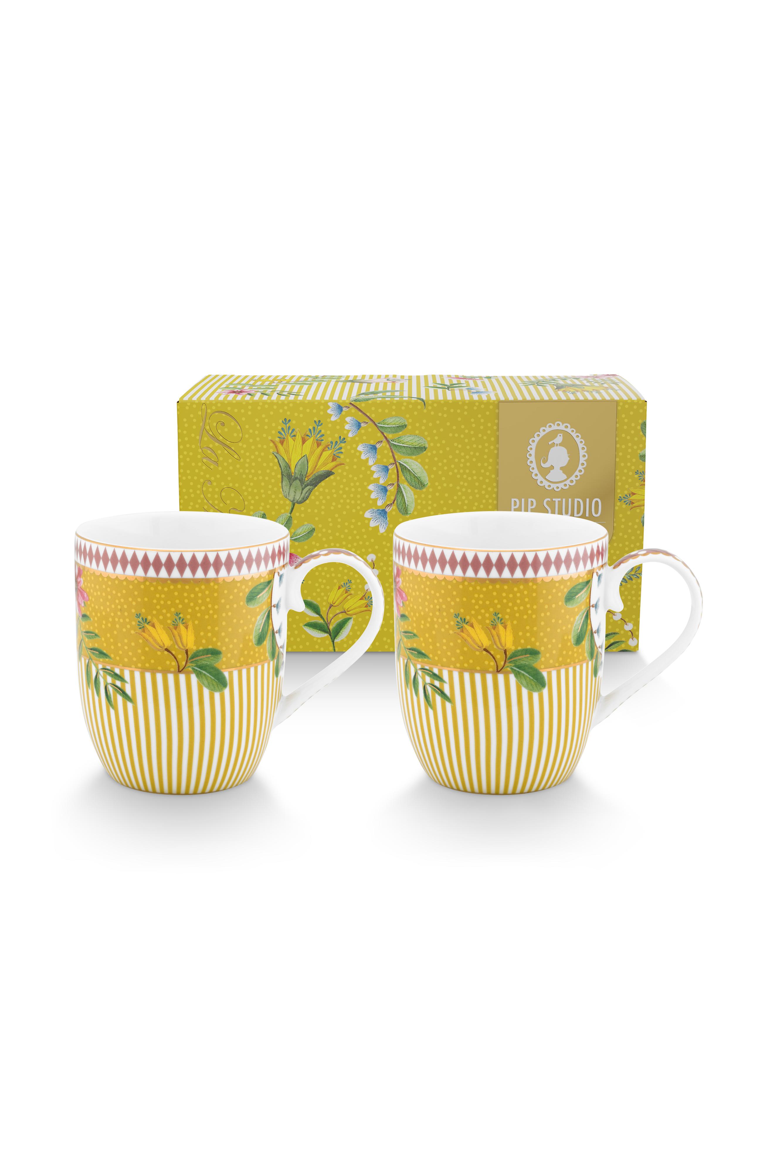 Set/2 Mugs Small La Majorelle Yellow 145ml Gift