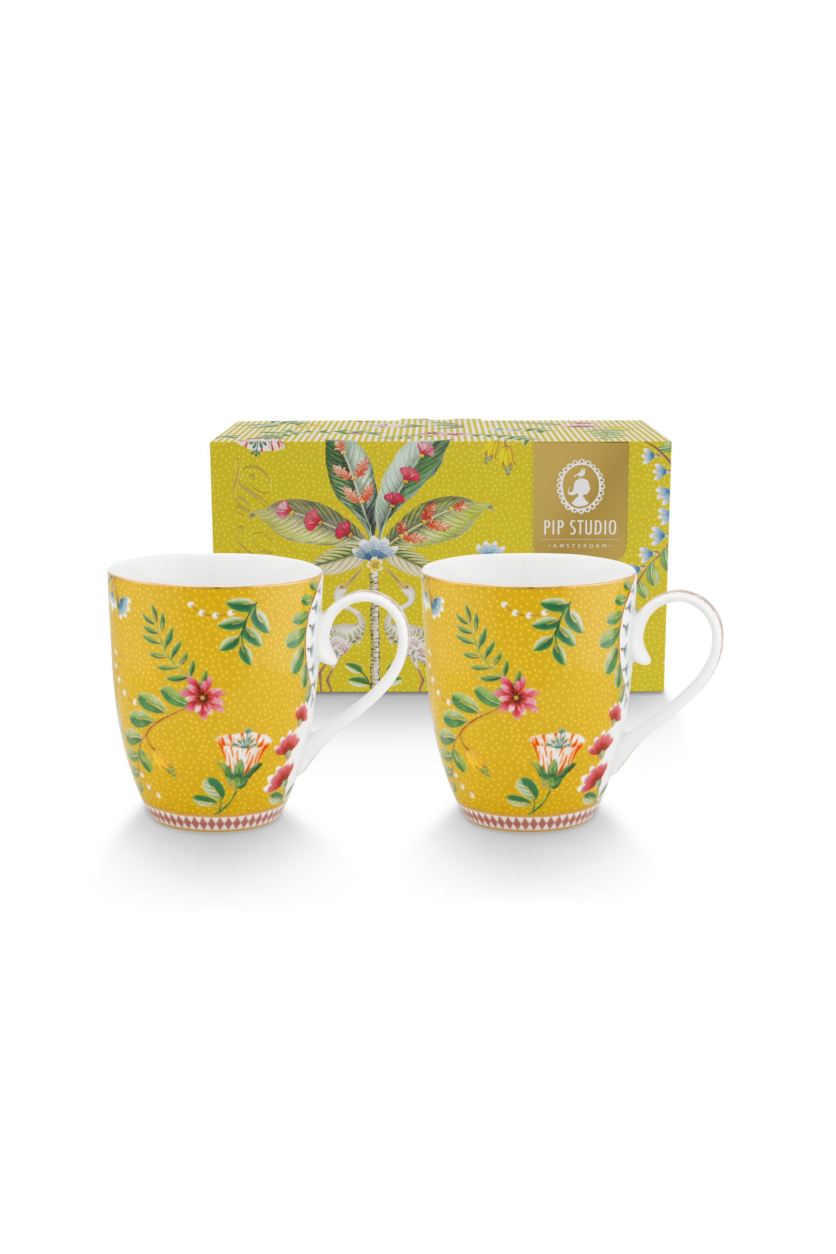 Set/2 Mugs Large La Majorelle Yellow 350ml Gift