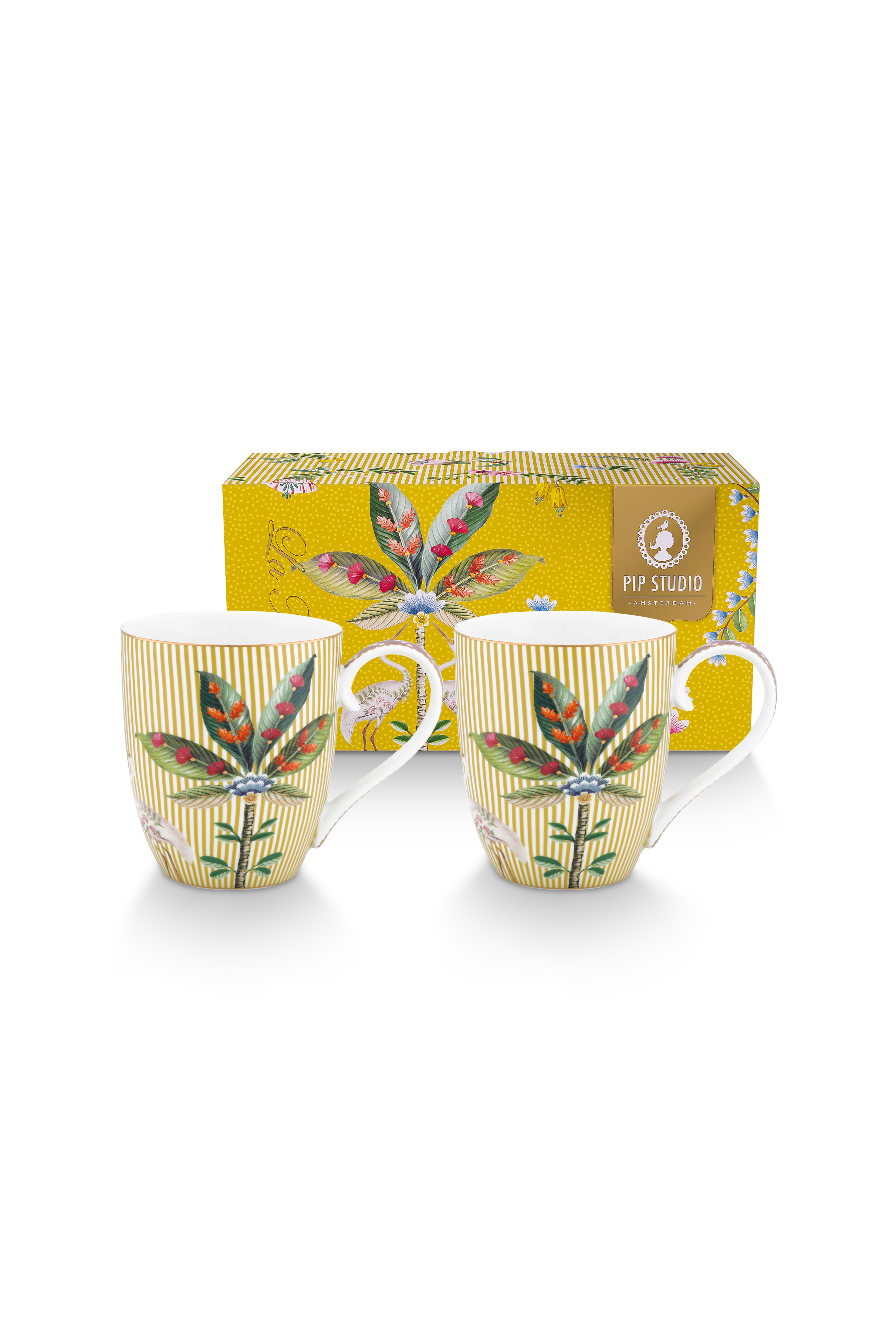 Set/2 Mugs Xl La Majorelle Yellow 450ml Gift