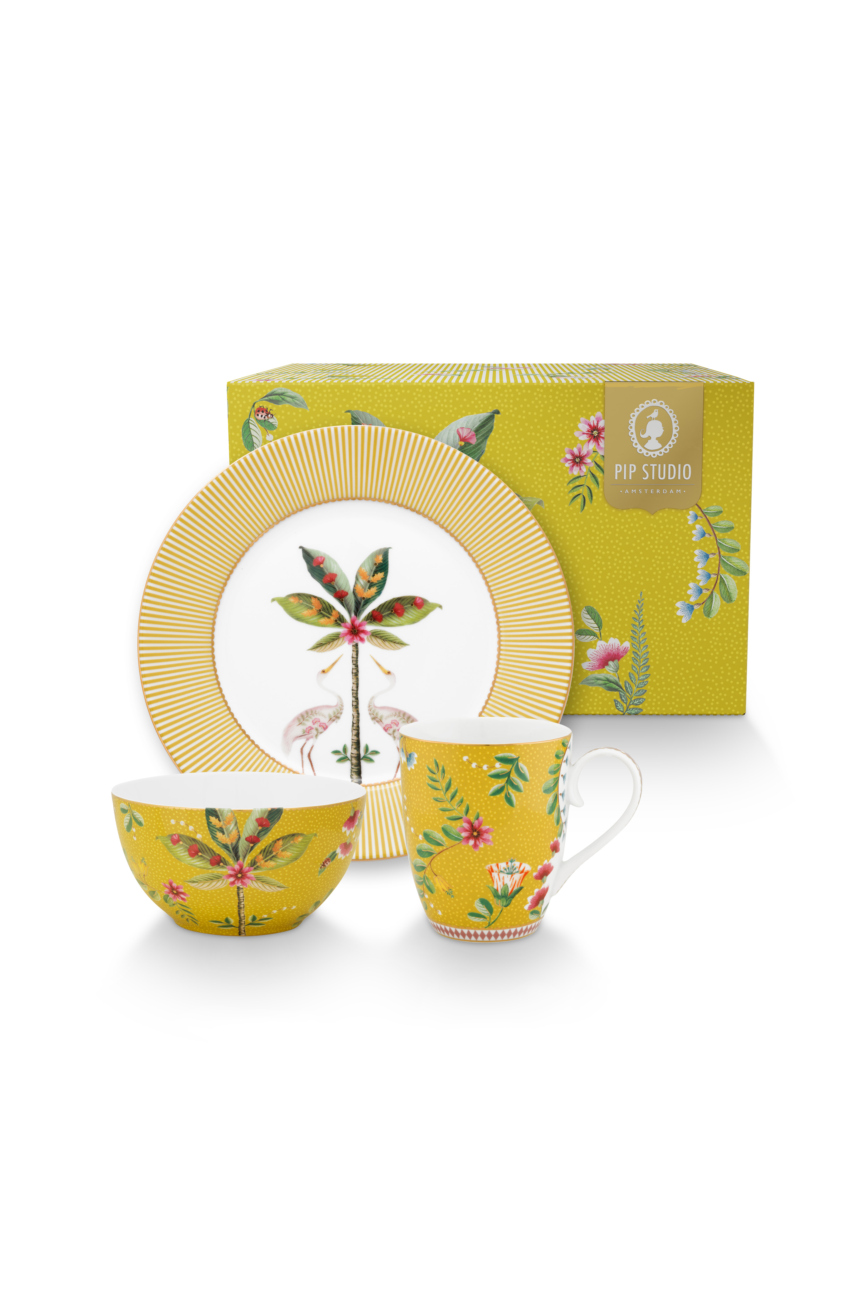 Set/3 Breakfast Set La Majorelle Yellow Gift