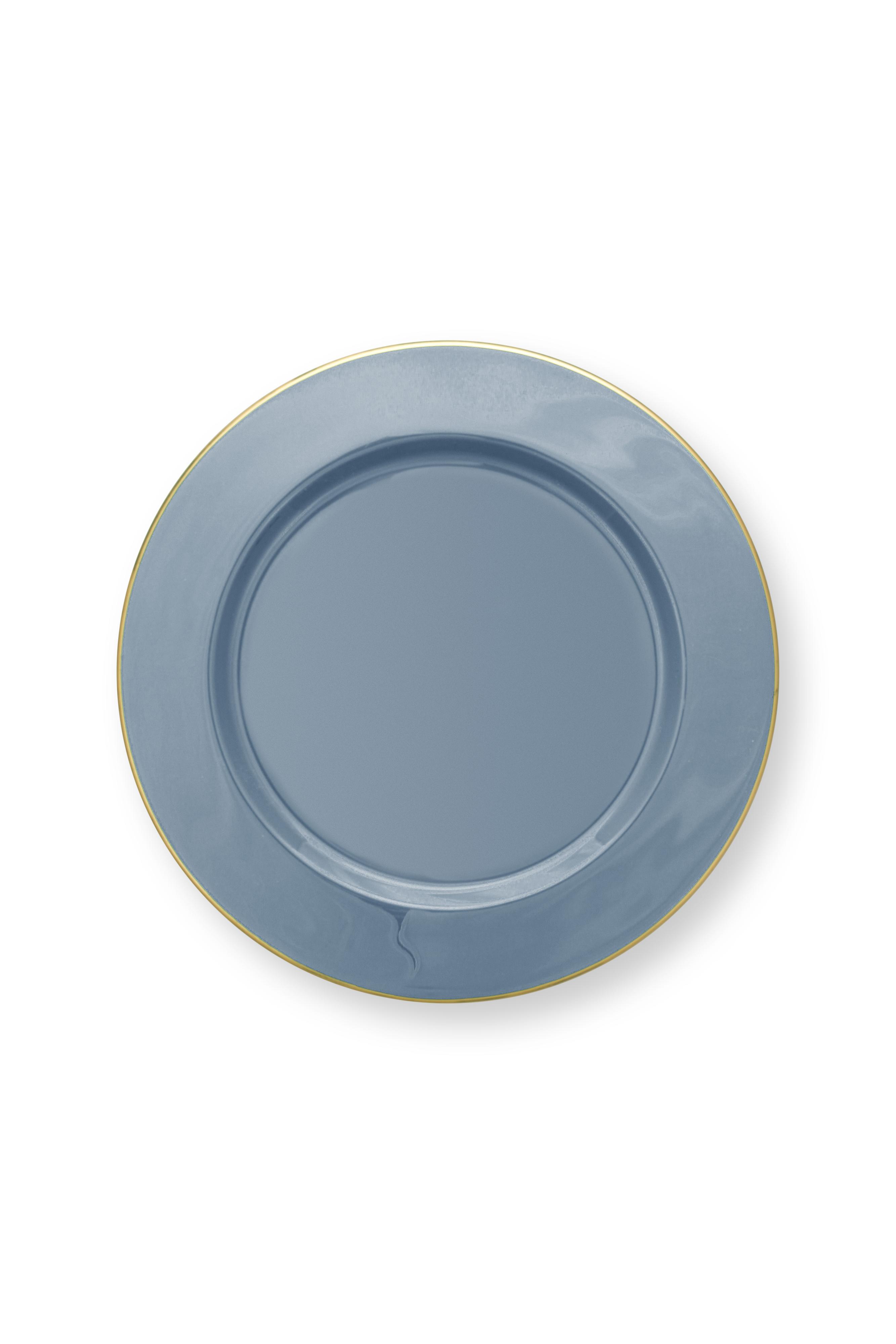 Plate Metal Light Blue 32cm Gift