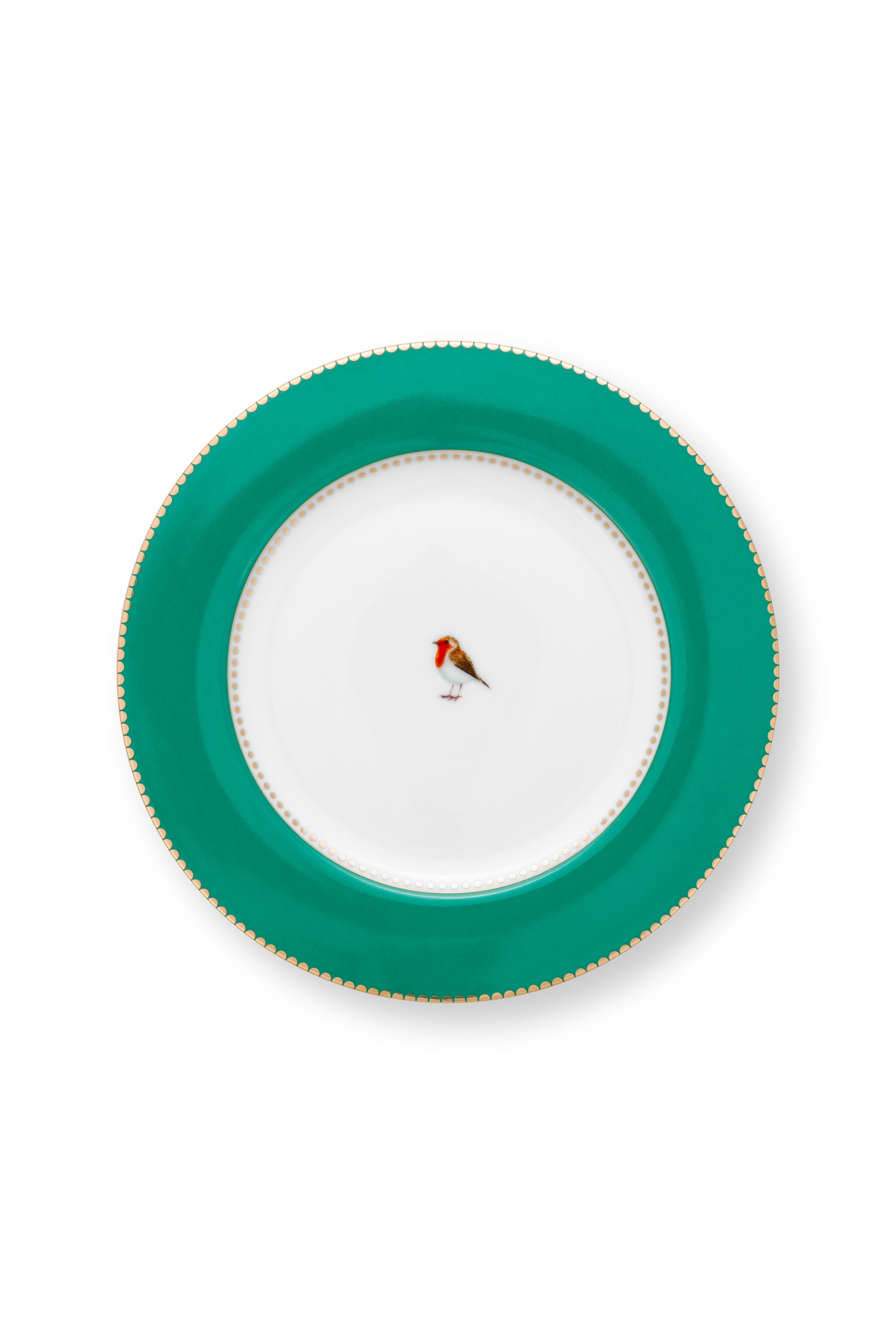 Plate Love Birds Emerald 17cm Gift