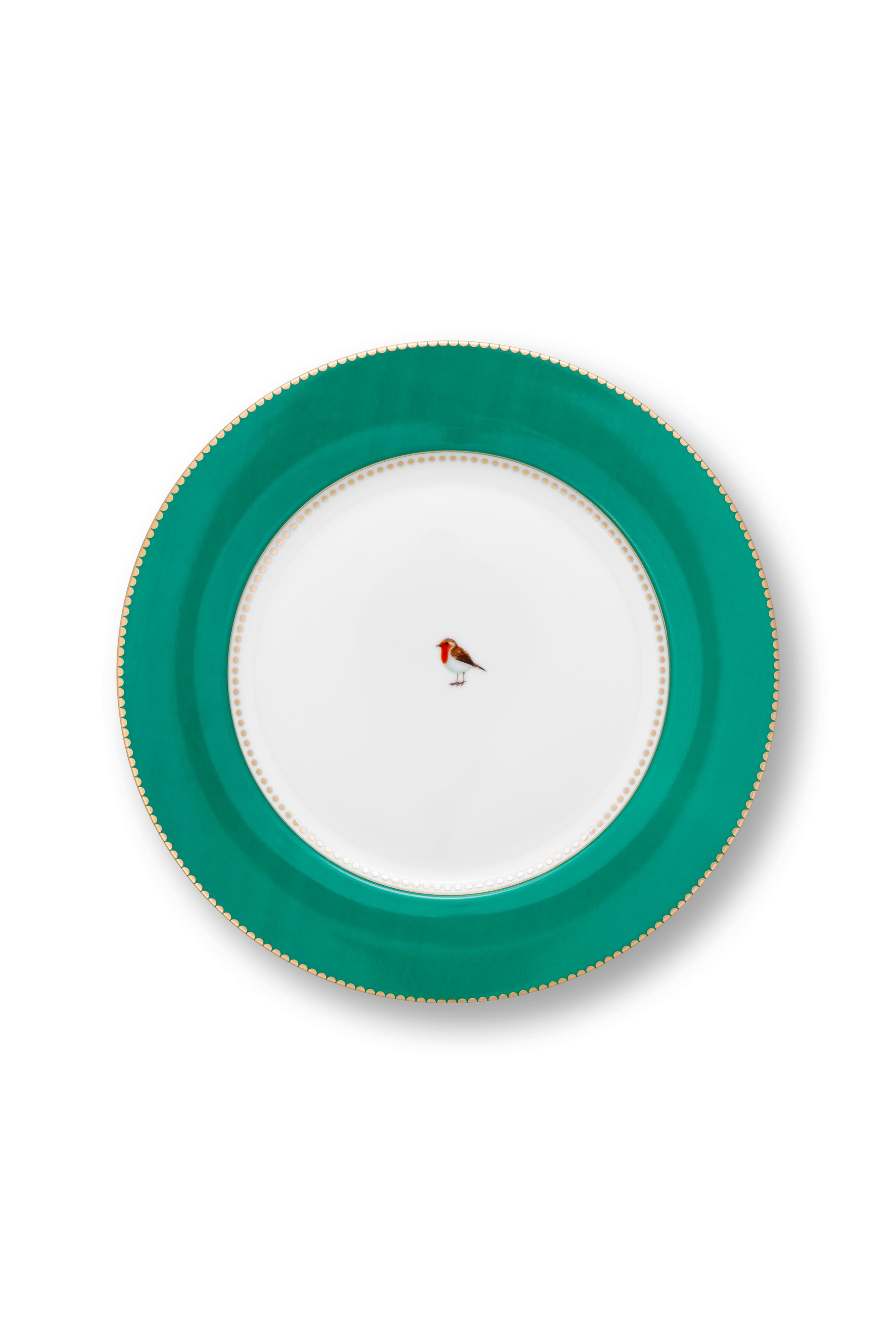 Plate Love Birds Emerald 26.5cm Gift