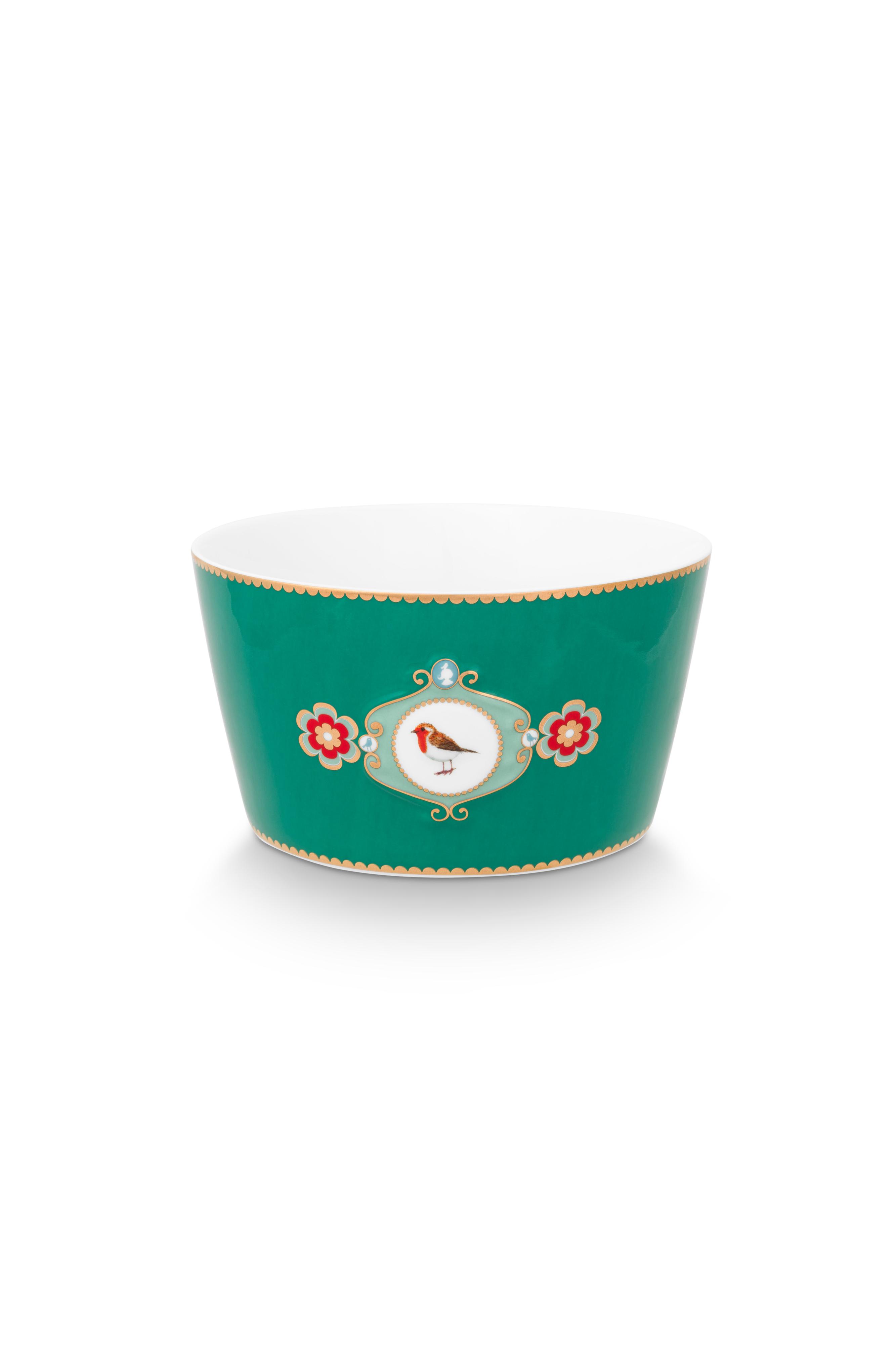 Bowl Love Birds Medallion Emerald 15cm Gift