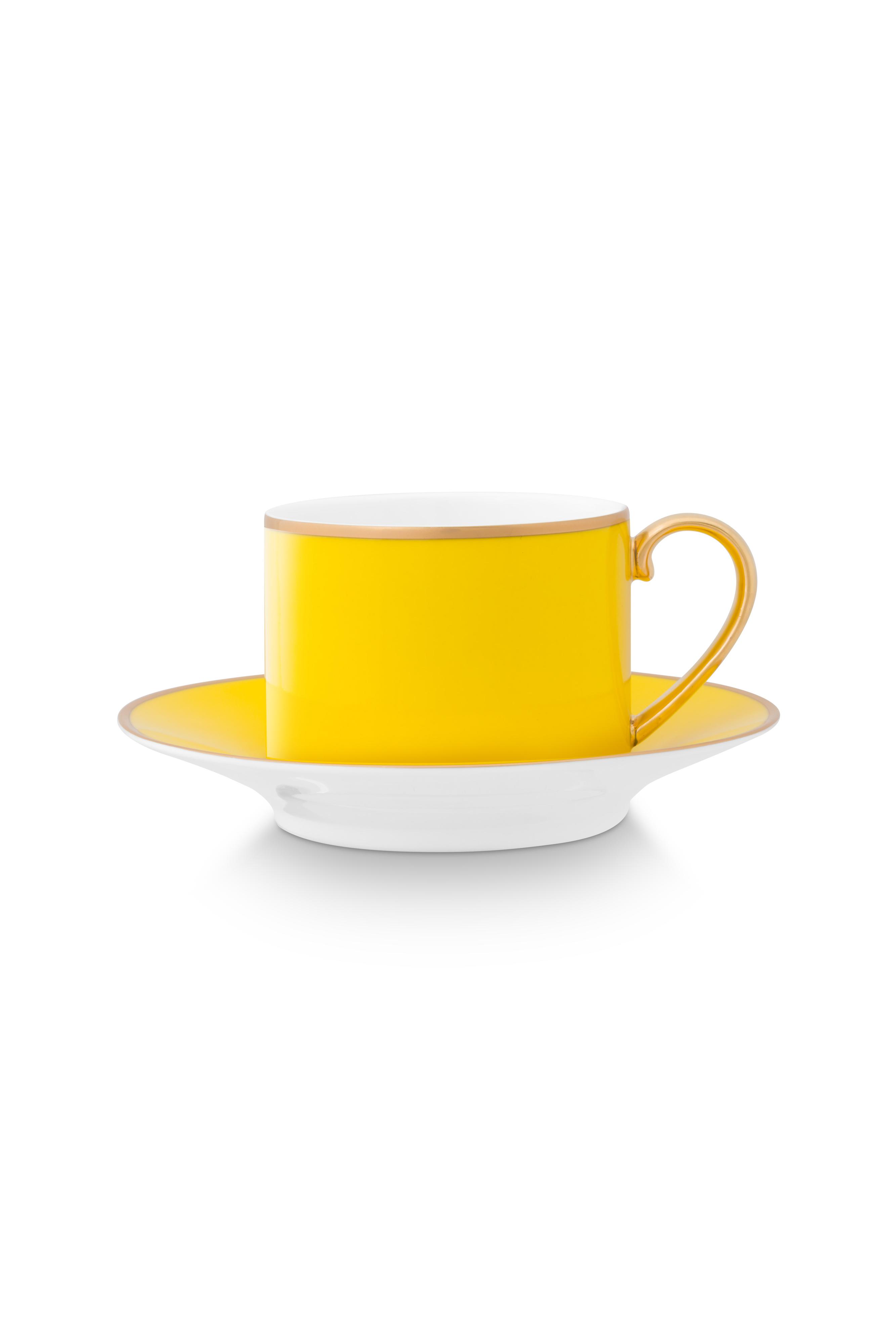 Cup - Saucer Pip Chique Gold-yellow 220ml Gift