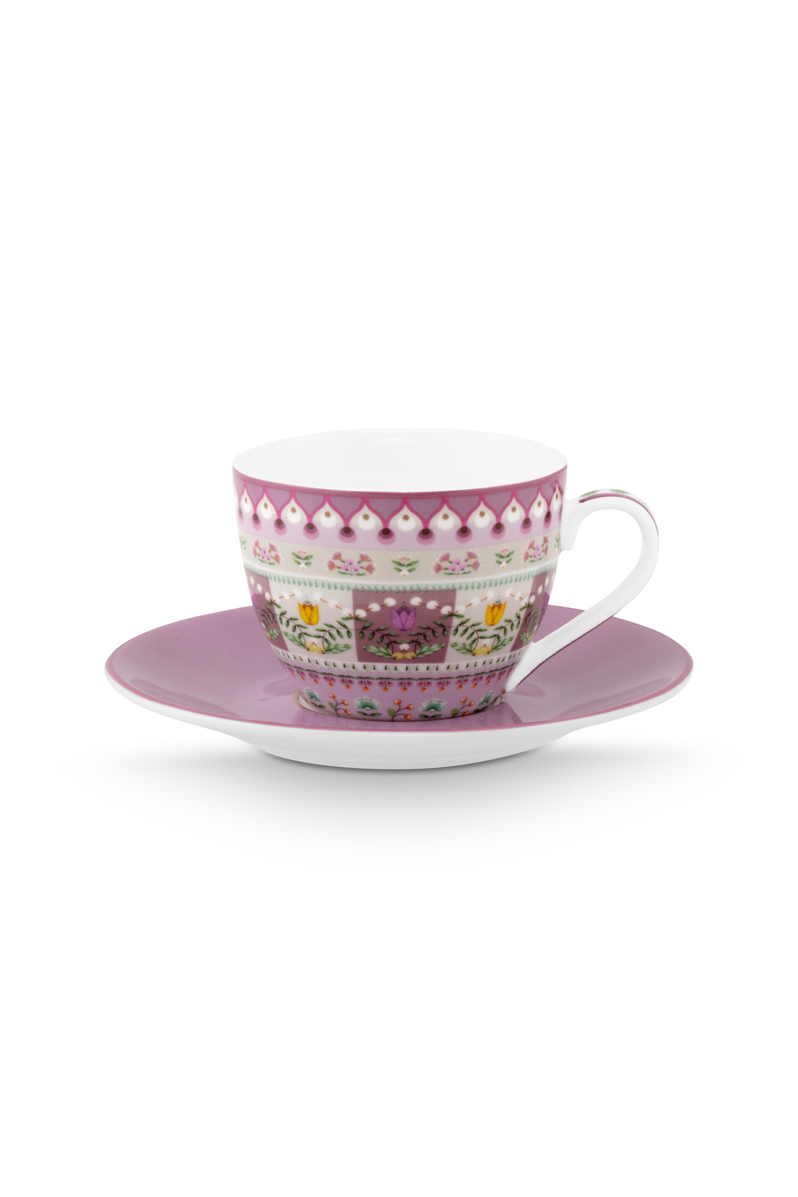 Espresso Cup Saucer Lily-lotus Moon Multi 120ml Gift