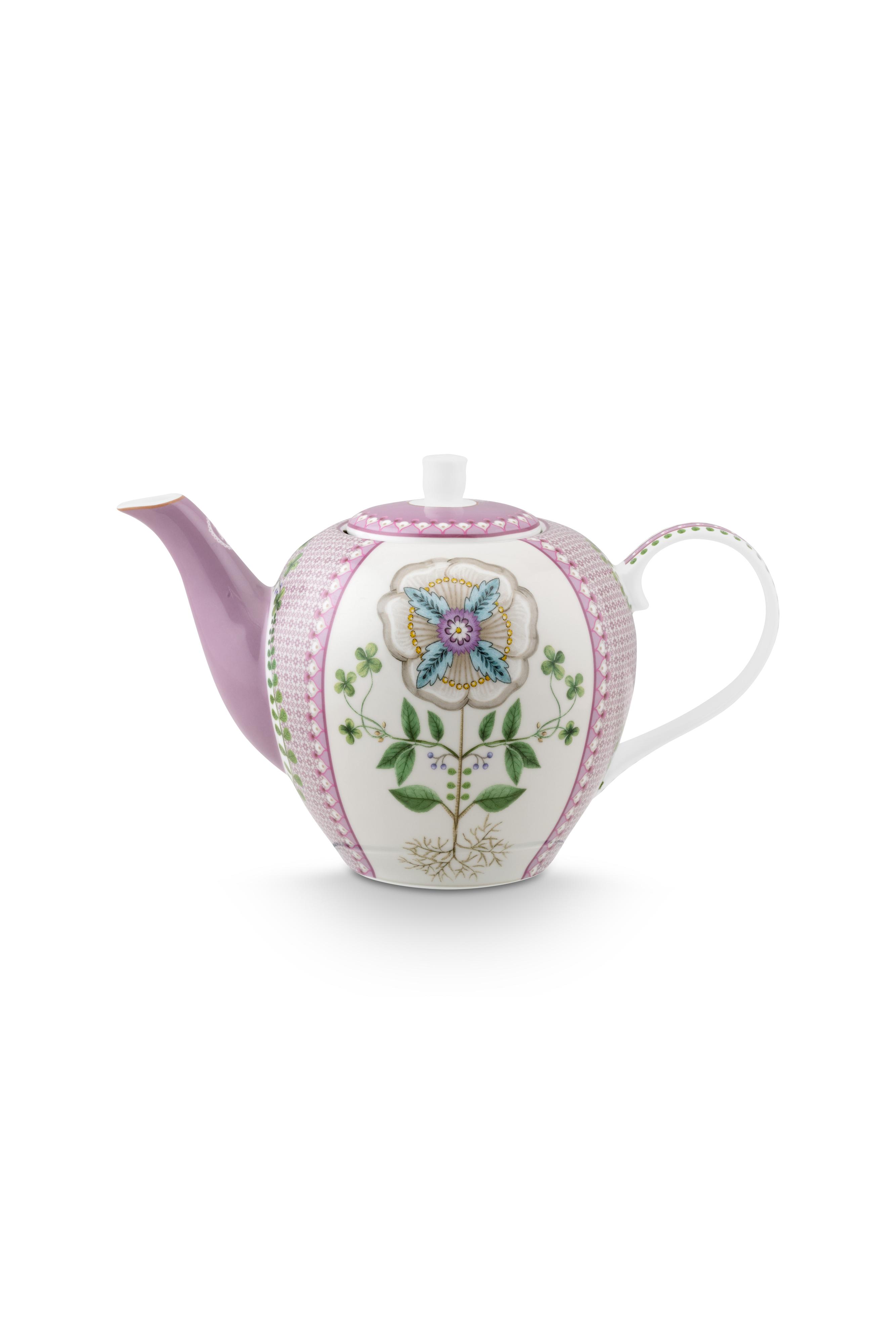 Tea Pot Lily-lotus Tiles Lilac 1.6ltr Gift