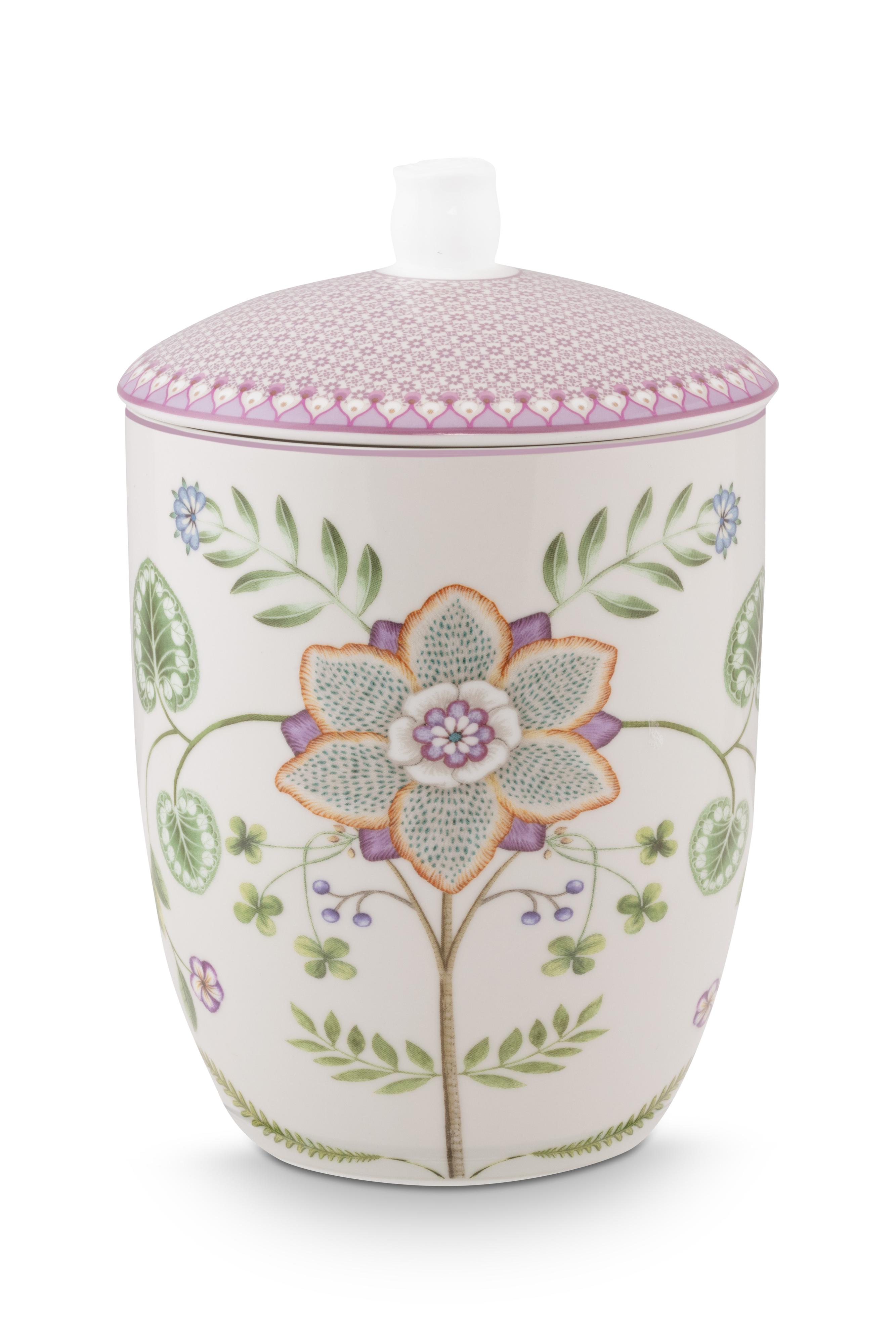 Storage Jar Lily-lotus Off White 1.5ltr Gift