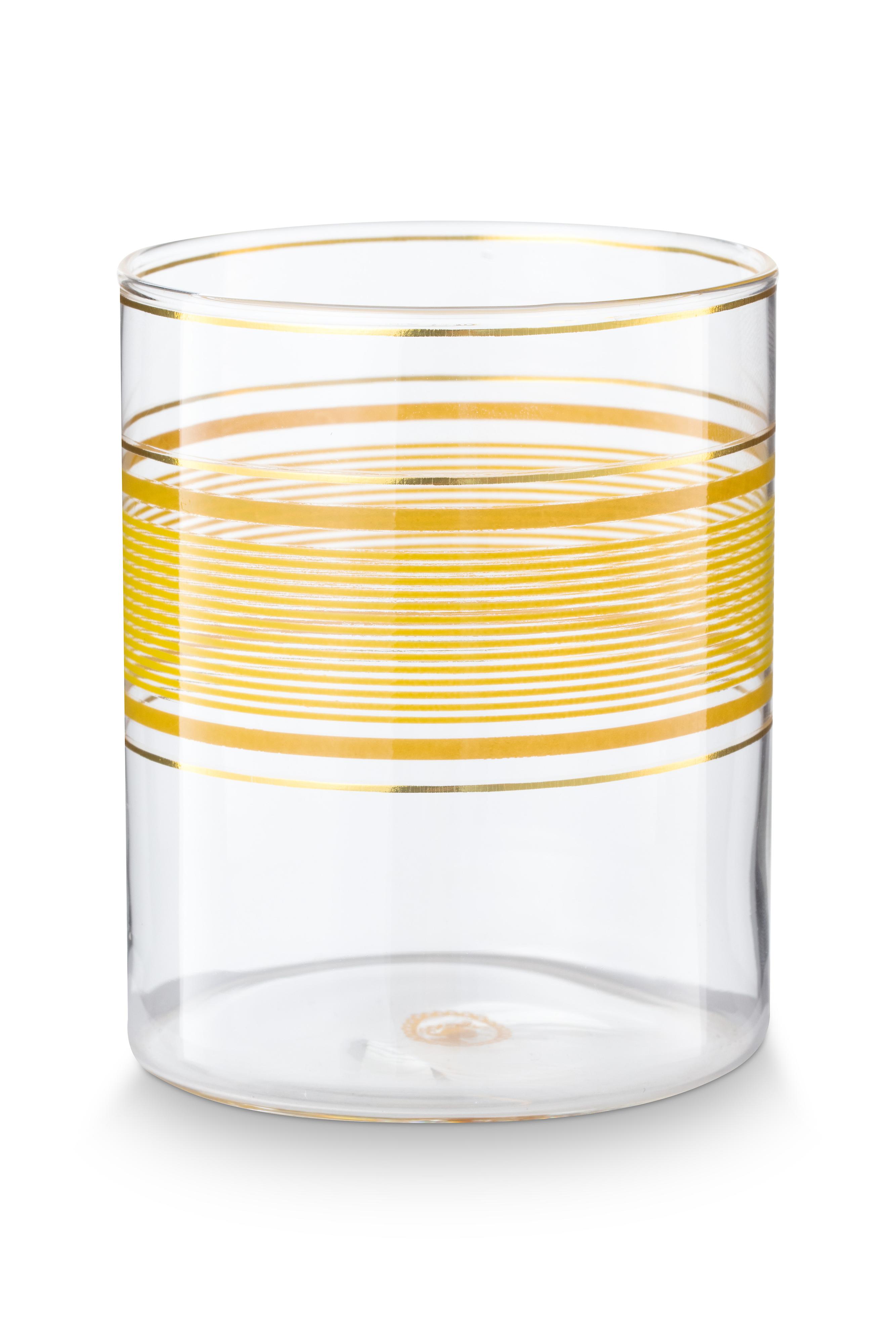 Water Glass Pip Chique Yellow 250ml Gift