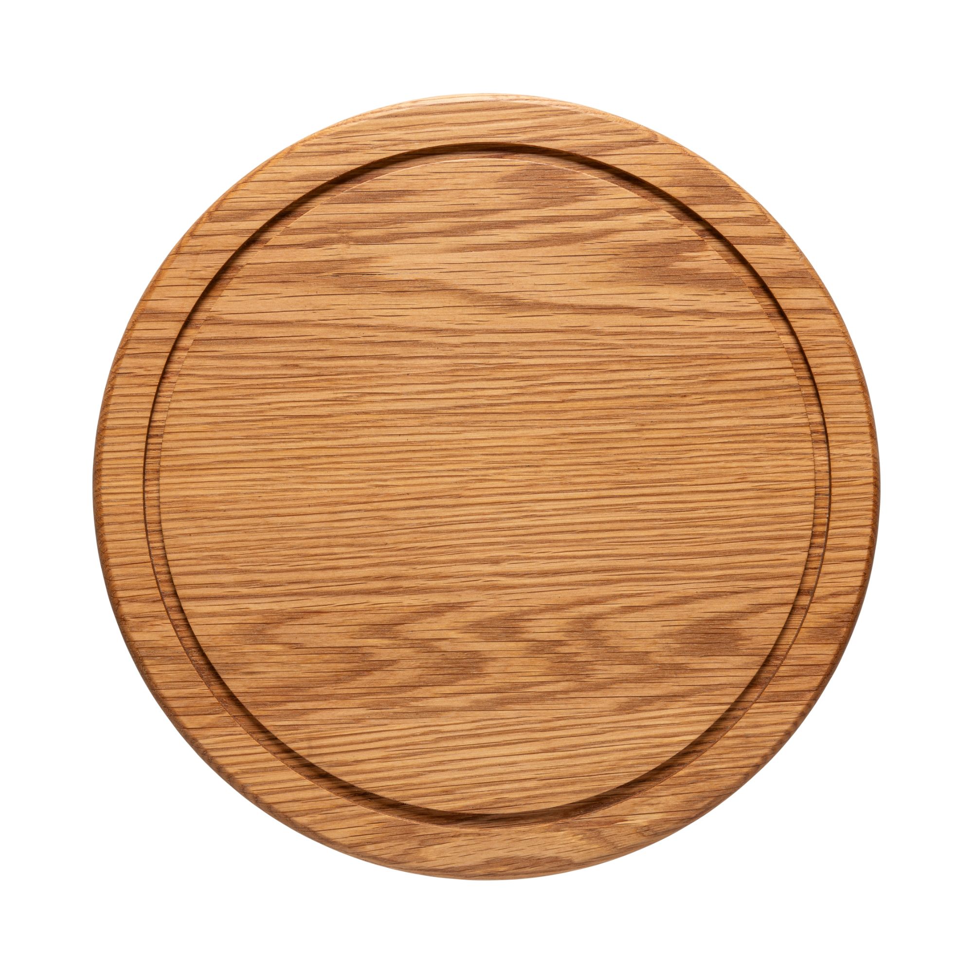 Scotia Oak Wood Round Cutting Board/lid W Groove Gift